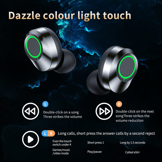 Auriculares Inalámbricos TWS YD03 con Pantalla Digital Grande y Luz LED de Respiración