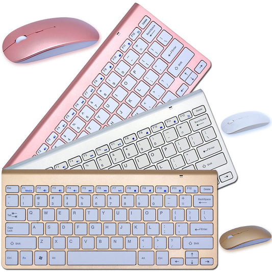 Combo Mini Teclado y Ratón Inalámbricos 2.4G – Portátil para Notebook, PC, Mac, Smart TV y PS4