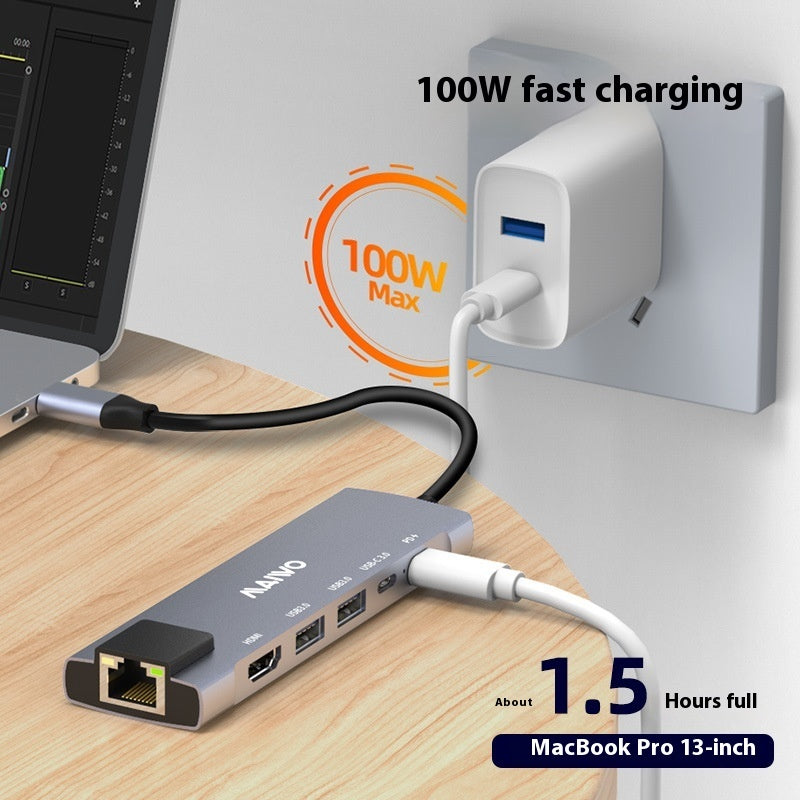 Estación de Acoplamiento Avanzada 6 en 1 de Alto Rendimiento para Steam Deck