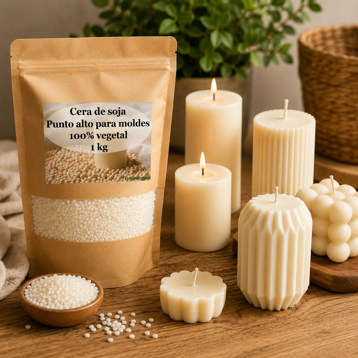 Cera de Soja para Moldes 100 % Vegetal