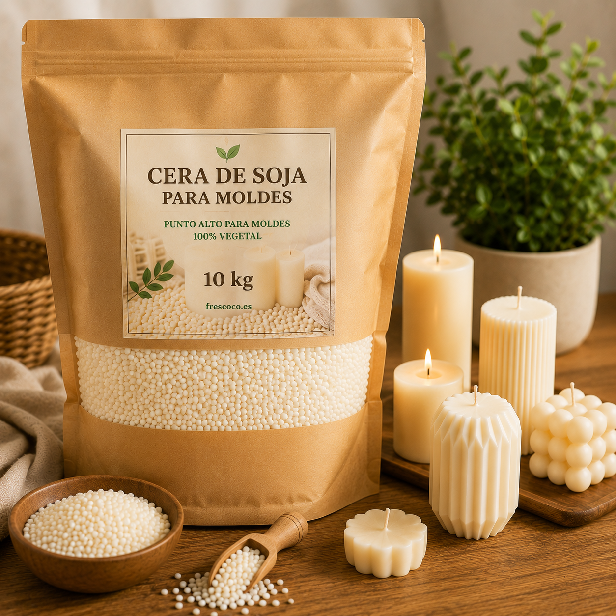 Cera de Soja para Moldes 100 % Vegetal