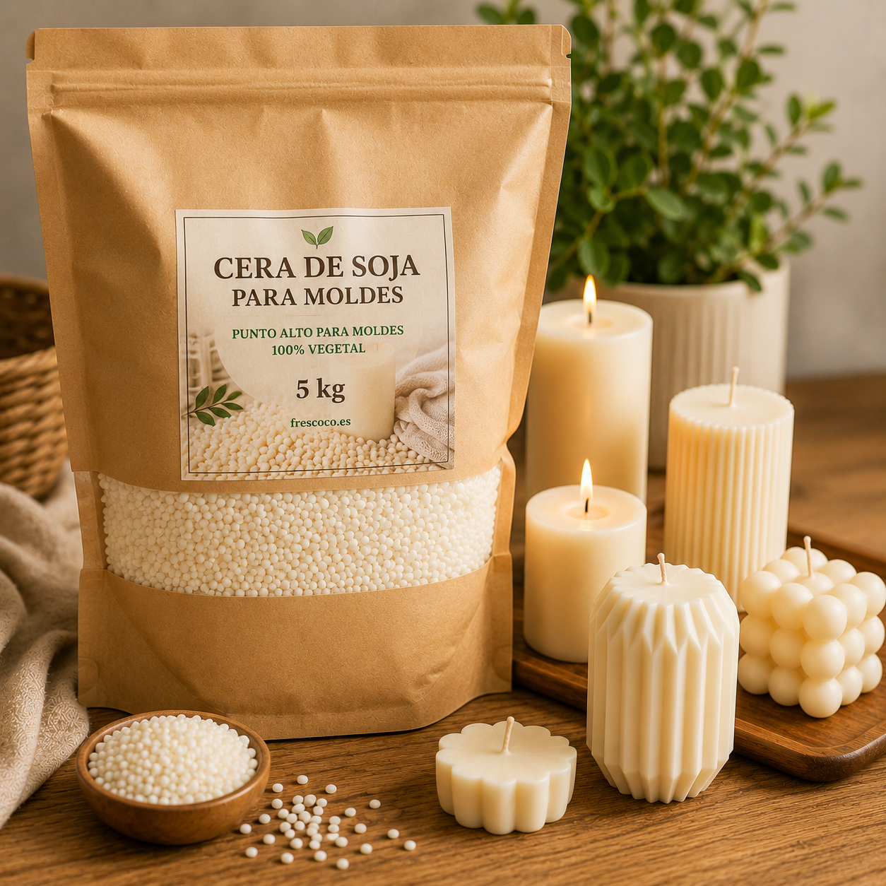 Cera de Soja para Moldes 100 % Vegetal