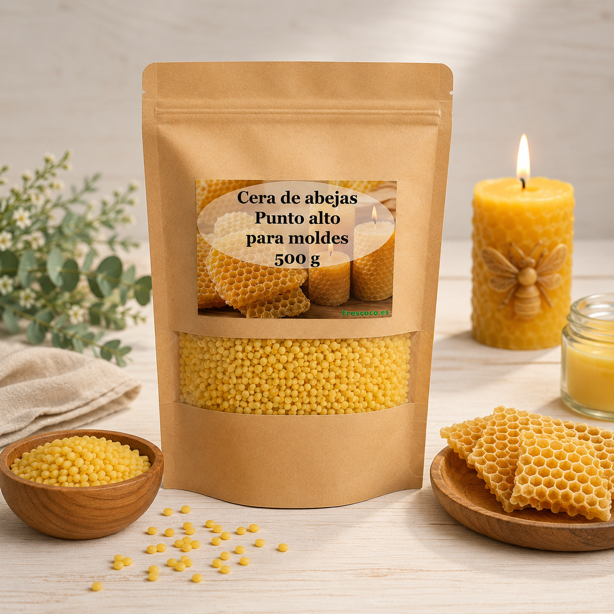 Cera de Abeja Amarilla en Perlas