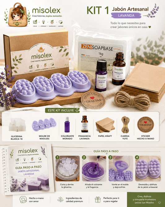 Kit básico Jabones Artesanales - Iniciación misolex