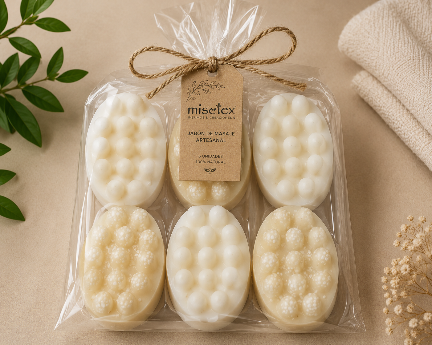 Jabón Artesanal Masajeador Exfoliante