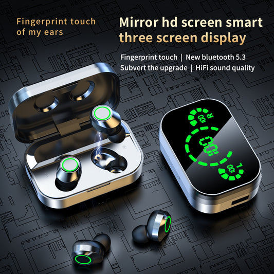 Auriculares Inalámbricos TWS YD03 con Pantalla Digital Grande y Luz LED de Respiración